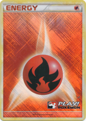 Fire Energy Unnumbered Crosshatch Holo Promo - 2010 Play! Pokemon